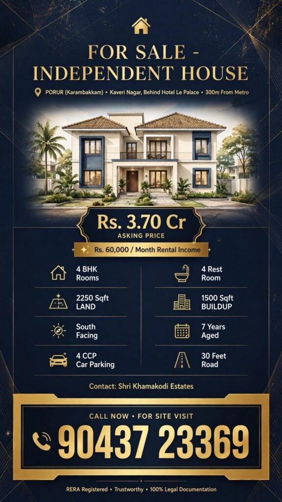 PORUR ( Indept. House)  SALE